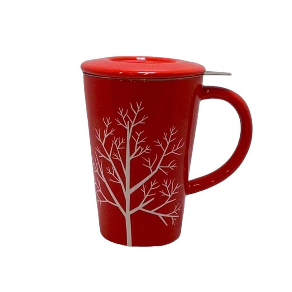 💚 David’s Tea Mug with Strainer and Lid